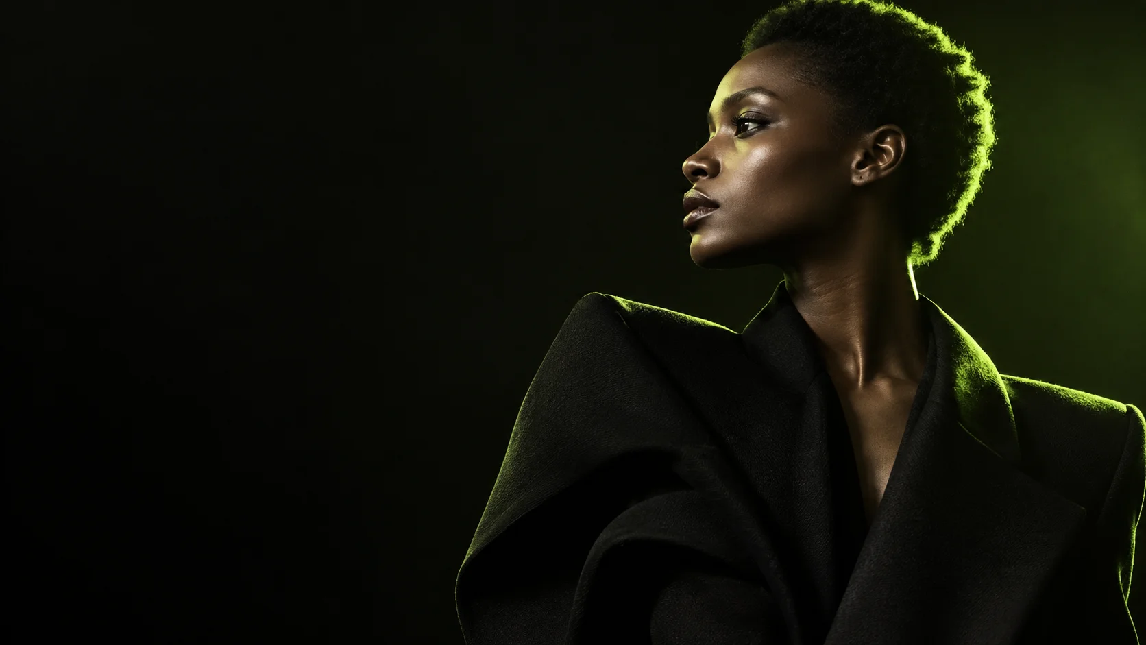 Retrato editorial de uma profissional criativa africana